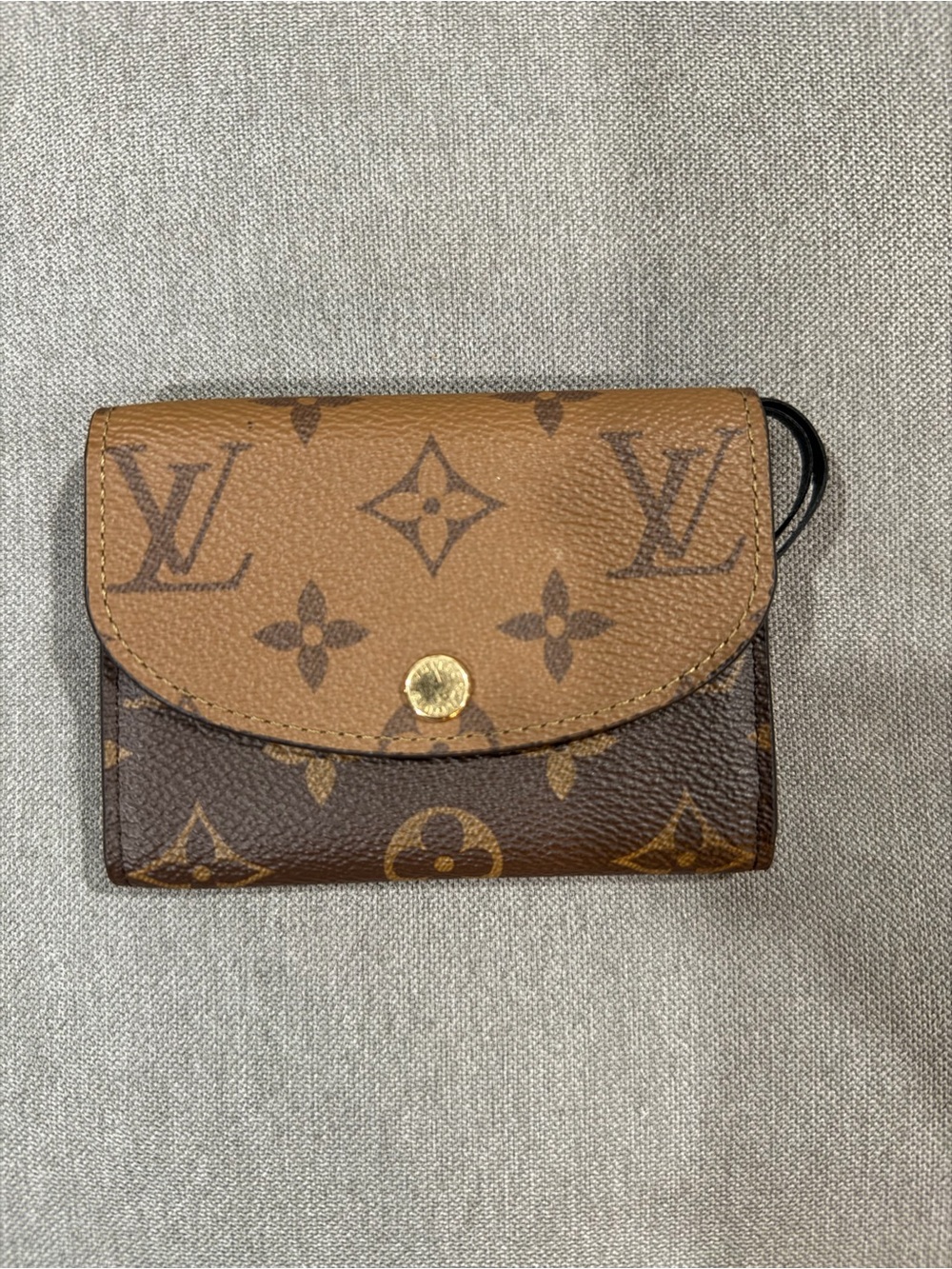 Louis Vuitton Two-Tone Monogram Compact Wallet in Brown and Tan